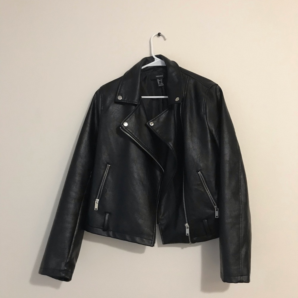 Faux leather jacket
